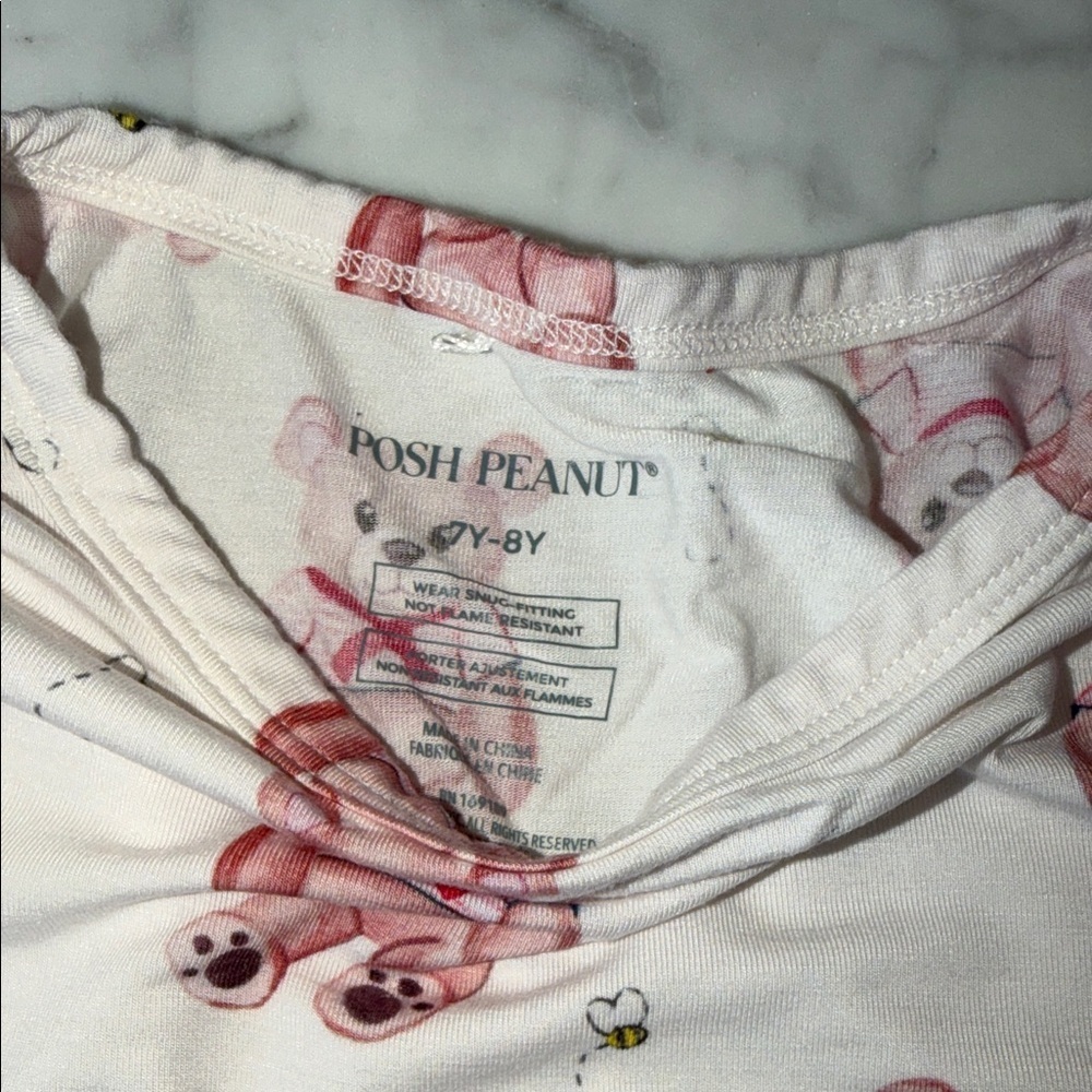 Posh Peanut Teddy Bear Pajama Set 7/8Y - Picture 4 of 5
